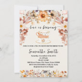 L'amour fleur sauvage brasse Thé Douche Invitation (Devant)