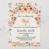 L'amour fleur sauvage brasse Thé Douche Invitation (Devant / Derrière)