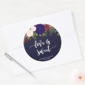 l'amour floral marine est doux mariage autocollant (Enveloppe)