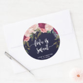 L'amour floral rose marine est doux autocollant fa (Enveloppe)