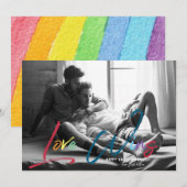 L'amour gagne | Le Carte photo LGBT Valentine (Devant / Derrière)