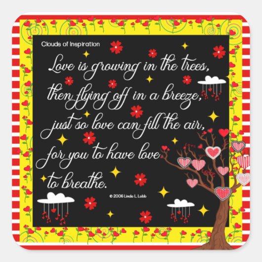 L'amour grandit dans les autocollants des arbres (Devant)