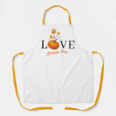 L'AMOUR grandit ici | Tablier citrouille à l'autom (Recto)