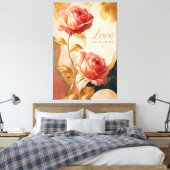 L'amour grandit ici - Toile de luxe représentant u (Insitu(Chambre))