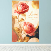 L'amour grandit ici - Toile de luxe représentant u (Insitu (Plancher de Bois))