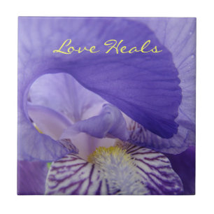 L'amour guérit art CARREAUX cadeaux Fleur d'Iris V