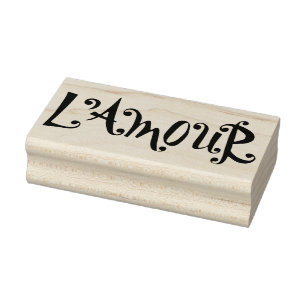 L'Amour (Liefde) Franse Retro Rubber Art Stamp Rubberstempel