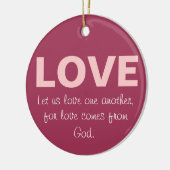 L'amour l'un l'autre ornement rond (Gauche)