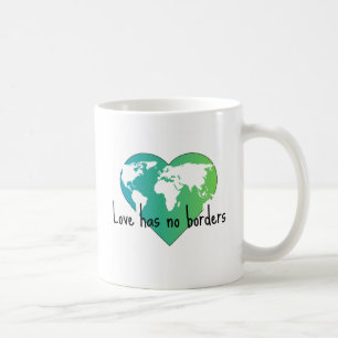 L'amour n'a pas de frontières tasse de café