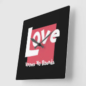 L'Amour Ne Connaît Aucune Limite Horloge Mur Acryl (Angle)