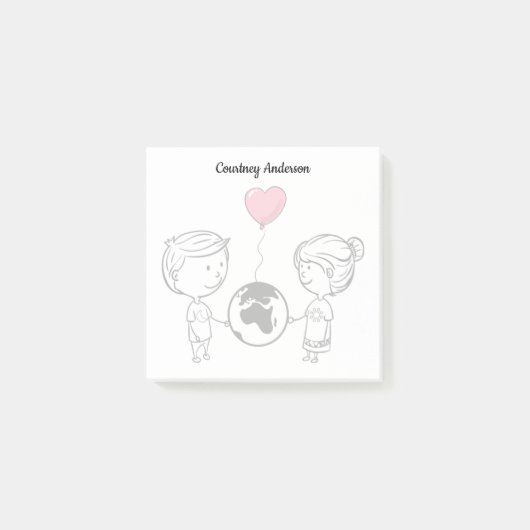 L'amour ne connaît pas de distance Post-It Notes (Devant)