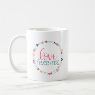 L'amour ne finit jamais la tasse de café