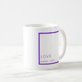 L'amour n'échoue jamais la tasse de JW (Devant droit)