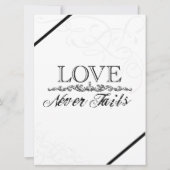 L'amour n'échoue jamais le faire-part de mariage (Devant)