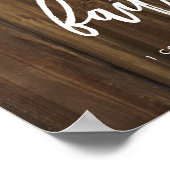 L'amour n'échoue jamais sur Faux Wood | Poster (Coin)