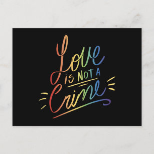 L'amour n'est pas un crime Carte postale LGBTQIA