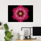 L'amour permet aux fleurs Poster Mandala (Bureau à domicile)
