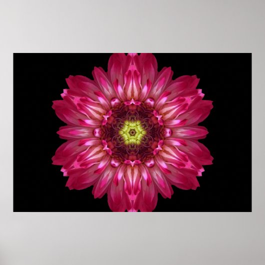 L'amour permet aux fleurs Poster Mandala (Devant)