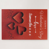L'amour personnalisé du puzzle de Saint Valentin (Horizontal)