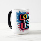 "L'amour pour la Mug patriotique des USA" (Devant gauche)