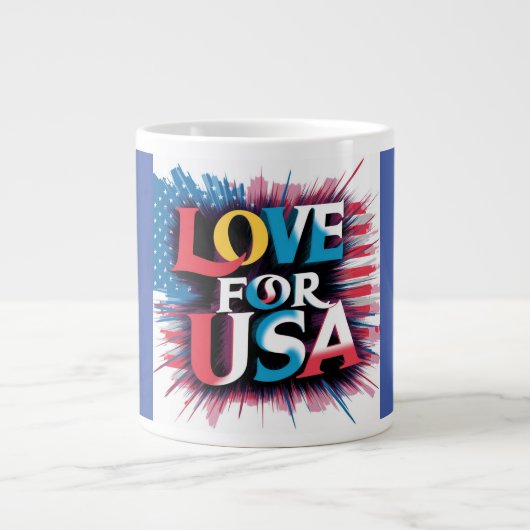 "L'amour pour la Mug patriotique des USA" (Devant)