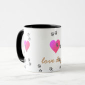 L'amour poursuit - tasse - le modèle (Devant gauche)