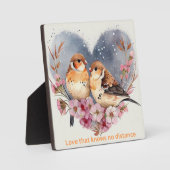 L'amour prend son envol : Plaque à deux Inséparabl (Recto)