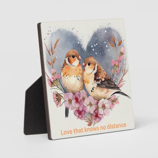 L'amour prend son envol : Plaque à deux Inséparabl (Recto)