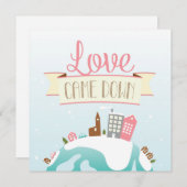 L'Amour Religieux De Noël Est Tombé Carte De Vacan (Devant / Derrière)