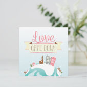 L'Amour Religieux De Noël Est Tombé Carte De Vacan (Debout devant)