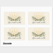 L'amour rendu visible — Autocollant de Noël (Feuille)