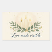 L'amour rendu visible — Autocollant de Noël (Devant)