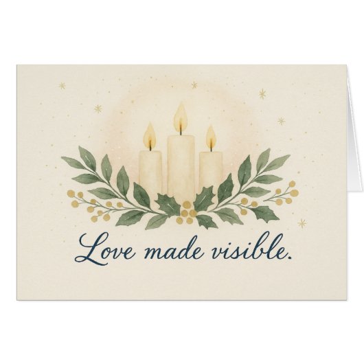 L'Amour Rendu Visible — Carte de Noël (Devant horizontal)