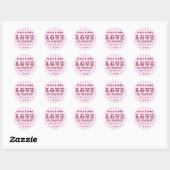 L'Amour rose et blanc est doux Sticker Buffet Cand (Feuille)