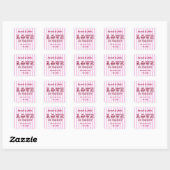 L'Amour rose et blanc est doux Sticker Buffet Cand (Feuille)