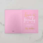 L'Amour Rose Fait Une Faire-part D'Adoption Famili (Mise à l'extérieur)