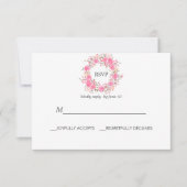 L'amour rose | Mariage Rose RSVP (Devant)
