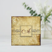 L'amour rustique est une invitation au mariage vin (Debout devant)