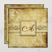 L'amour rustique est une invitation au mariage vin (Devant / Derrière)