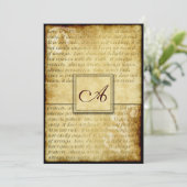 L'amour rustique est une invitation au mariage vin (Debout devant)