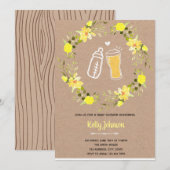 L'amour se prépare invitation pour bébé douche (Devant / Derrière)