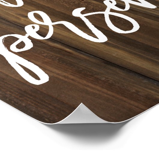 L'amour toujours persévère sur Faux Wood | Poster (Coin)