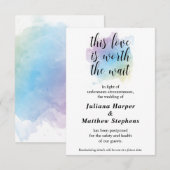 L'amour vaut la peine d'attendre | Carte d'annonce (Devant / Derrière)