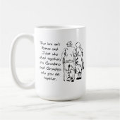 L'Amour Véritable Devient Vieux Amusant Mug Romant (Gauche)