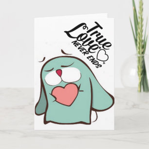 L'amour vrai ne finit jamais la carte de voeux