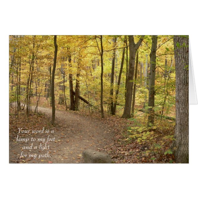 "Lamp aan mijn voeten"-kaart (Voorkant Horizontaal)