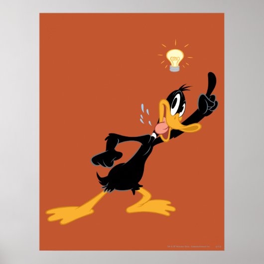 Lamp boven DAFFY DUCK™'s hoofd Poster (Voorkant)