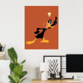 Lamp boven DAFFY DUCK™'s hoofd Poster (Thuiskantoor)