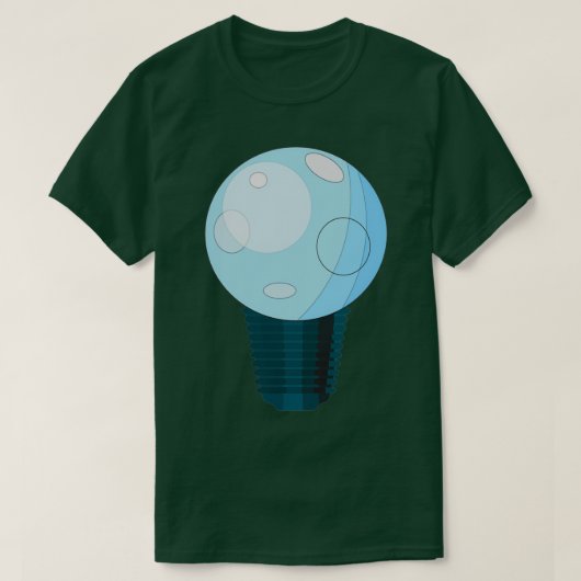 lamp- en planetsymbool t-shirt (Design voorkant)