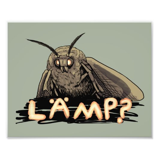 Lamp? Moth Meme Foto Afdruk (Voorkant)